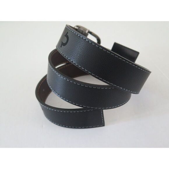 True Religion TR301536 Men Size 38 Black/Brown PU Leather Varis Reversible Belt - Picture 9 of 9